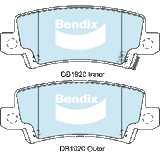 Brake Pads General CT Bendix DB1920GCT for Toyota Corolla ZZE123 Hatchback VVTL-i TS 1.8LTP 2ZZ GE