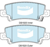 Brake Pads General CT Bendix DB1920GCT for Toyota Corolla ZZE122 Sedan 1.8LTP 1ZZ FE