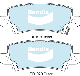 Brake Pads General CT Bendix DB1920GCT for Toyota Corolla ZZE122 Hatchback VVTi 1.8LTP 1ZZ FE