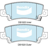 Brake Disc Pad Set Bendix DB1920 GCT For Toyota Corolla ZZE122 1.8