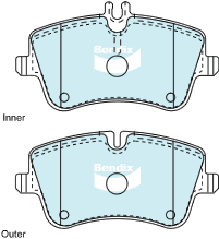 Brake Pads H/Duty Bendix DB1921HD for Mercedes Benz CLK A209 Convertible CLK 200 Kompressor (209.442) 1.8LTP M271.940