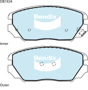 Brake Pads General CT Bendix DB1924GCT for Hyundai Grandeur TG Sedan 3.8 3.8LTP G6DA