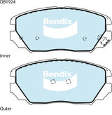 Brake Pads General CT Bendix DB1924GCT for Hyundai Grandeur TG Sedan 3.8 3.8LTP G6DA