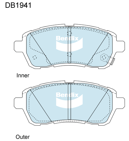 Brake Pads General CT Bendix DB1941GCT for Suzuki Baleno FW EW Hatchback 1.4LTP