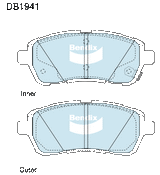 Brake Pads General CT Bendix DB1941GCT for Suzuki Baleno FW EW Hatchback 1.4LTP