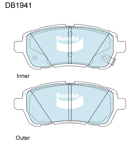 Brake Pads General CT Bendix DB1941GCT for Mazda 2 DE  DH 3 Hatchback 1.5 1.5LTP ZY VE ZY DE
