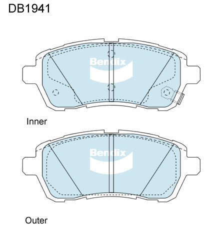 Brake Pads General CT Bendix DB1941GCT for Ford Fiesta WS Hatchback i 1.6LTP HXJA