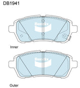 Brake Pads General CT Bendix DB1941GCT for Ford Fiesta WS Hatchback i 1.6LTP HXJA
