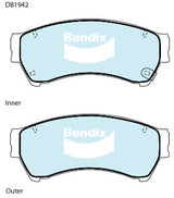 Brake Pads H/Duty Bendix DB1942HD for Mazda 6 GH Sedan MZR 2.5LTP L5 VE