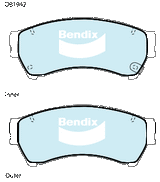 Brake Pads H/Duty Bendix DB1942HD for Mazda 6 GH Sedan MZR 2.5LTP L5 VE