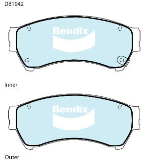 Brake Pads H/Duty Bendix DB1942HD for Mazda 6 GH Hatchback MZR 2.5LTP L5 VE