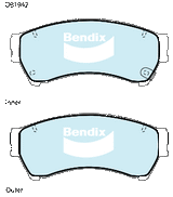 Brake Disc Pad Set Front Bendix DB1942 GCT For MAZDA 6 GG GH 2.3 2.2 2.5 MZR