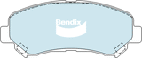 Brake Pads 4WD/SUV Bendix DB19464WD for Nissan X-Trail T31 SUV dCi 4x4 2.0LTD M9R
