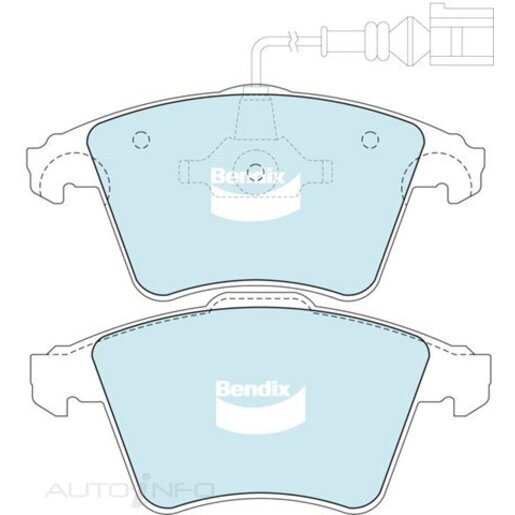 Brake Pads H/Duty Bendix DB1947HD for Volkswagen Transporter SFD SFE SFL SFZ Cab Chassis TSI 2.0LTP CJKB