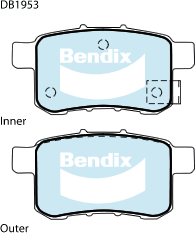 Brake Pads General CT Bendix DB1953GCT for Honda Accord CP Sedan 3.5 V 6 (CP3) 3.5LTP J35Z2
