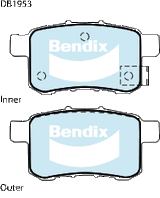Brake Pads General CT Bendix DB1953GCT for Honda Accord CP Sedan (CP2) 2.4LTP K24Z2
