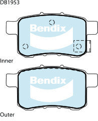 Brake Disc Pad Set Rear Bendix DB1953 GCT For HONDA ACCORD EURO CP CR CU