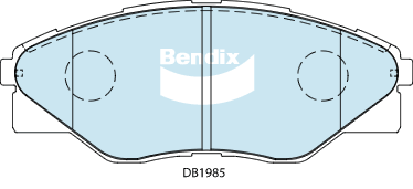 Brake Pads H/Duty Bendix DB1985HD for Toyota Hilux TGN16 Ute 2.7LTP 2TR FE