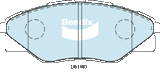 Brake Pads H/Duty Bendix DB1985HD for Toyota Hilux TGN16 Ute 2.7LTP 2TR FE