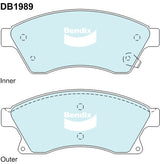 Brake Pads General CT Bendix DB1989GCT for Holden Astra PJ Hatchback GTC Sport 1.6LTP B16SHT