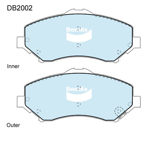 Brake Pads 4WD/SUV Bendix DB20024WD for Dodge Nitro SUV 3.7 4WD 3.7LTP EKG