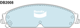 Brake Disc Pad Set  Bendix DB2008 ULT For CHRYSLER 300 C LE LX 3L 3.5L 5.7L