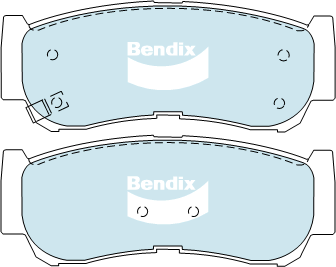 Brake Disc Pad Set Rear Bendix DB2035 GCT For HYUNDAI SANTA FE CM 2.2L 2.7L 3.3L