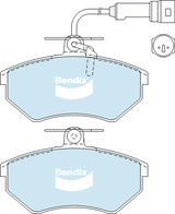 Brake Disc Pad Set  Bendix DB2069 GCT For CHERY J11 2L