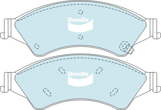 Brake Pads 4WD/SUV Bendix DB20744WD for Ford Ranger PX Cab Chassis TDdi 2.2LTD P4AT