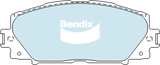 Brake Disc Pad Set Front Bendix DB2159 GCT For Lexus CT Toyota Prius