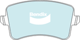 Brake Disc Pad Set  Bendix DB2185 GCT For AUDI  Q5 A6/A5/A4 B8