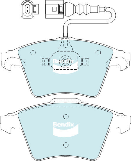 Brake Pads H/Duty Bendix DB2199HD for Volkswagen Touareg 7LA 7L6 7L7 SUV V8 4.2LTP AXQ