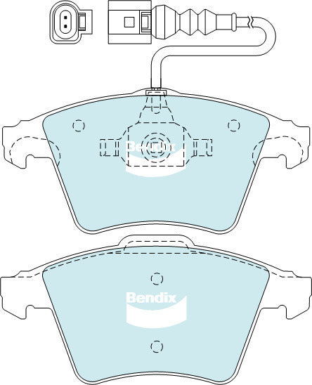Brake Pads H/Duty Bendix DB2199HD for Volkswagen Transporter 7HA 7HH 7EA 7EH Van 1.9 TDI 1.9LTD AXB
