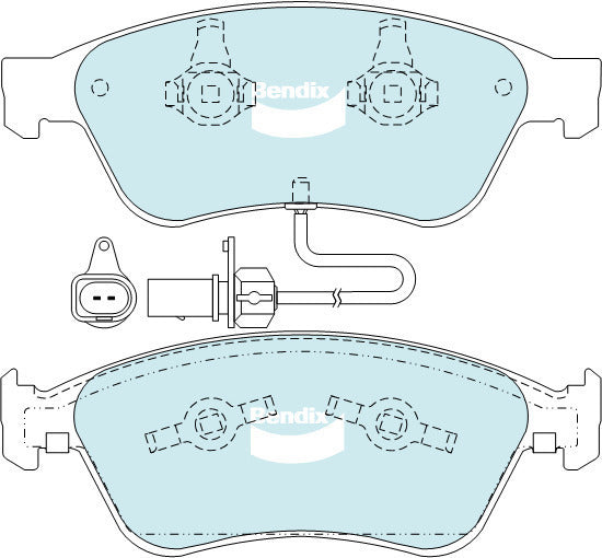 Brake Pads General CT Bendix DB2202GCT for Audi A8 4E2 4E8 Sedan W12 quattro 6.0LTP BHT