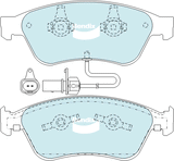 Brake Pads General CT Bendix DB2202GCT for Audi A8 4E2 4E8 Sedan W12 quattro 6.0LTP BHT