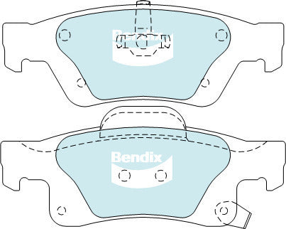 Brake Pads H/Duty Bendix DB2217HD for Jeep Grand Cherokee WK WK2 SUV CRD 4x4 3.0LTD EXF