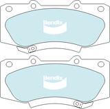 Brake Pads 4WD/SUV Bendix DB22214WD for Toyota Hilux KUN26 Cab Chassis D 3.0LTD 1KD FTV