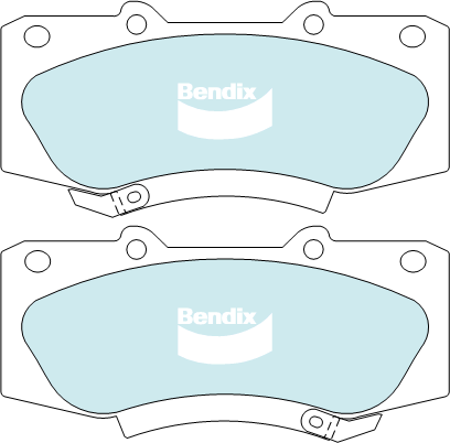 Brake Pads 4WD/SUV Bendix DB22214WD for Toyota Hilux GGN25 Cab Chassis 4.0LTP 1GR FE