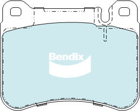 Brake Disc Pad Set  Bendix DB2235 HD For MERCEDES-BENZ C-Class W203 c220 cdi
