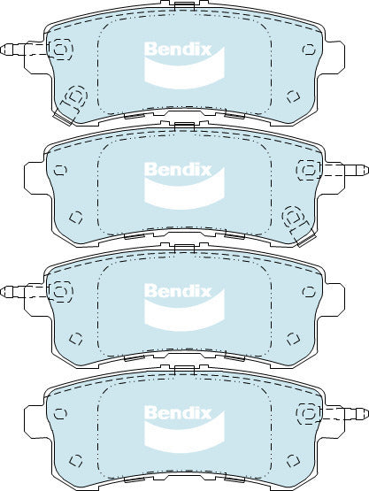 Brake Disc Pad Set  Bendix DB2244 4WD For NISSAN Patrol Y62 5.6L AWD Petrol