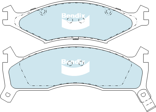 Brake Disc Pad Set  Bendix DB2248 4WD
