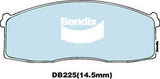 Brake Disc Pad Set  Bendix DB225 GCT For NISSAN Bluebird 910 Prairie Stanza