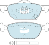 Brake Pads General CT Bendix DB2309GCT for Honda Civic FN FK Hatchback (FN1 FK2) 1.8LTP R18A2