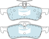 Brake Disc Pad Set Rear Bendix DB2309 GCT For HONDA Civic FK FN i-DTEC i-VTEC