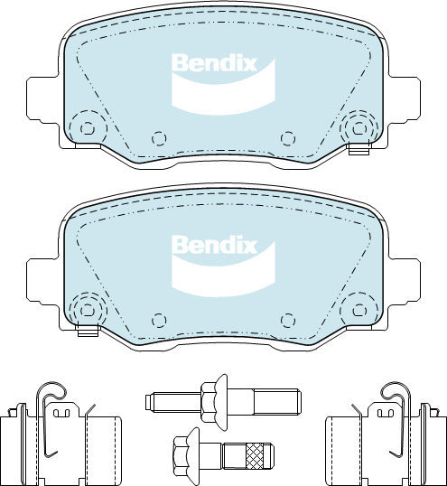 Brake Disc Pad Set  Bendix DB2338 4WD For JEEP Cherokee KL