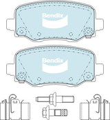 Brake Disc Pad Set  Bendix DB2338 4WD For JEEP Cherokee KL