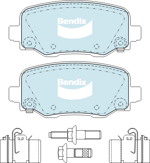 Brake Disc Pad Set  Bendix DB2338 4WD For JEEP Cherokee KL