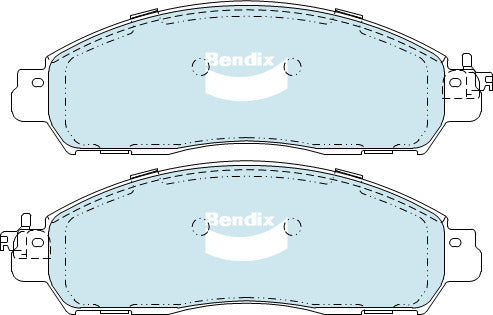 Brake Disc Pad Set  Bendix DB2374 4WD For NISSAN Navara D23 dCi TD 4WD