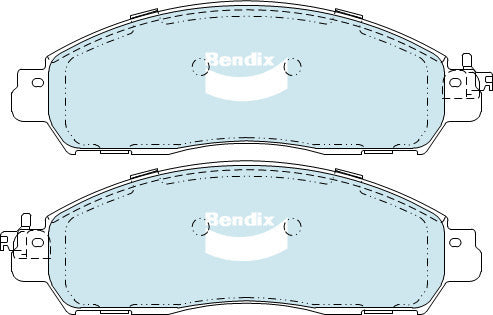 Brake Pads H/Duty Bendix DB2374HD for Nissan Navara D23 Ute 2.3 dCi (D231) 2.3LTD YS23DDT