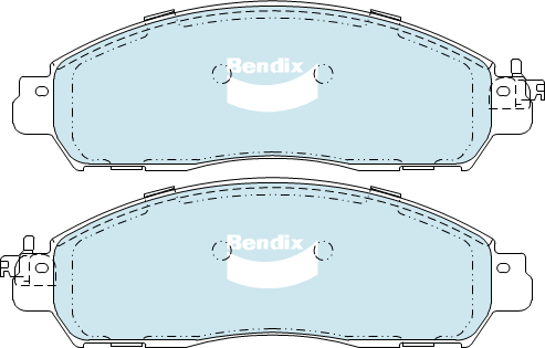 Brake Pads H/Duty Bendix DB2374HD for Nissan Navara D23 Ute 2.5LTP QR25DE